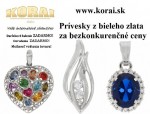 Prívesky z bieleho zlata od KORAI