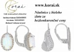 Náušnice z bieleho zlata Korai