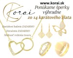 Veľké zľavy na zlaté šperky Korai