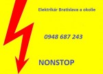 Elektrikár Bratislava- opravy a montáž 