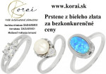 Krásne prstene z bieleho zlata Korai
